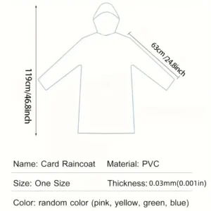 Impermeabile Protettivo Mantelline Monouso Portatili Campeggio Escursionismo