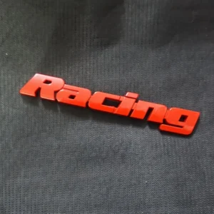1pz adesivo metallo auto racing rosso decalcomania 3D bagagliaio universale