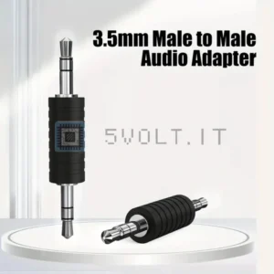 Adattatore Connettore Maschio a Maschio 3.5mm Stereo Spina