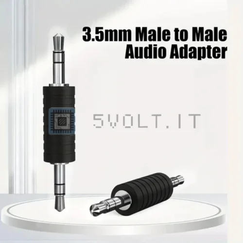 Adattatore Connettore Maschio a Maschio 3.5mm Stereo Spina