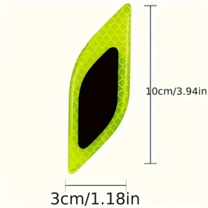 6pz strisce paraurti fibra carbonio rosso adesivi riflettenti auto