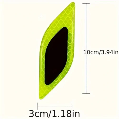 6pz strisce paraurti fibra carbonio rosso adesivi riflettenti auto