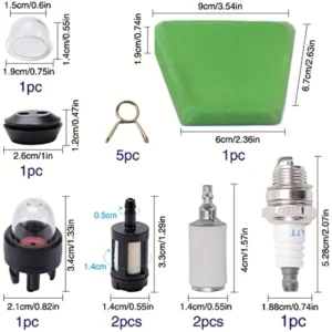 Kit alimentazione motosega 17pz tubo benzina 30cm filtro pompetta guarnizione