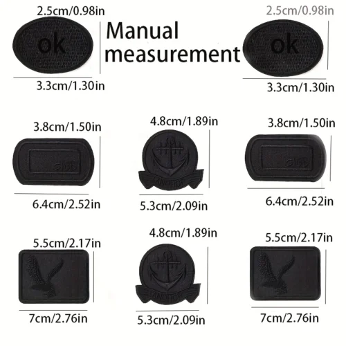 8pz toppe adesive nere riparazione tessuti giacche senza cuciture