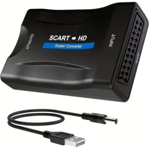 Adattatore Convertitore SCART a HDTV 1080P compatibile per TV HD decoder Sky