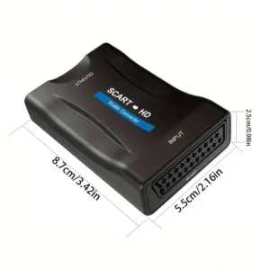 Adattatore Convertitore SCART a HDTV 1080P compatibile per TV HD decoder Sky