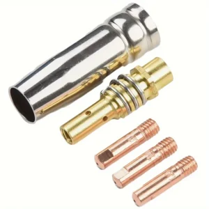 Set 5pz punte contatto consumabili saldatura MIG MB15 15AK ugelli 0.8mm