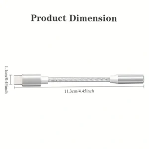 Adattatore da USB Tipo C a Jack per Cuffie 3.5mm Cavo per Dongle da USB C a Aux