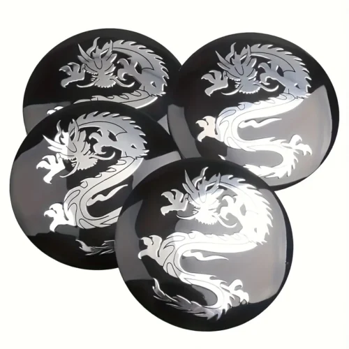 1057-0.webp 4pz coprimozzo alluminio decorazione drago 5.59cm per auto moto camion SUV