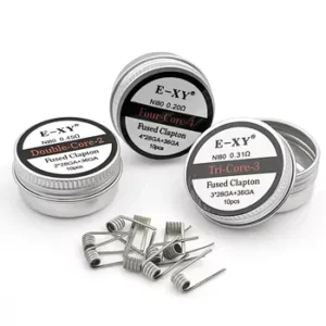 10pz Bobine Nichrome Fused Clapton TriCore Ni80 0.31ohm Filo Riscaldante DIY