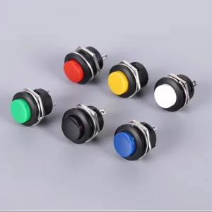 2PZ INTERRUTTORE R13-507 PULSANTE DI RIPRISTINO SELF-RECOVERY 2PIN 16MM ROSSO