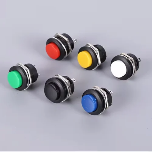 2PZ INTERRUTTORE R13-507 PULSANTE DI RIPRISTINO SELF-RECOVERY 2PIN 16MM ROSSO