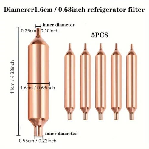 2pzi filtri secchi frigorifero 16mm rame puro materiali congelatore accessori