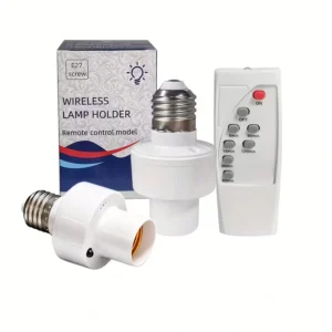 Portalampada Vite E27 Telecomando Bianco 85-265V Facilità Smart Home