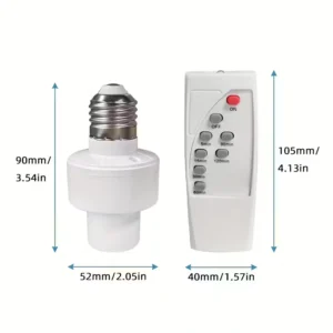 Portalampada Vite E27 Telecomando Bianco 85-265V Facilità Smart Home