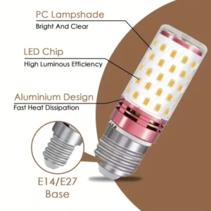 Luce LED E27 16W Equivalente 120W 6000K Non Dimmerabile AC 110-240V Ventilatori