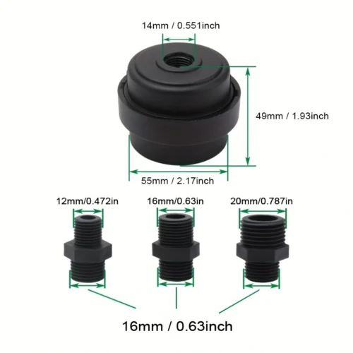 Silenziatore compressore aria filtro riduzione rumore regolabile viti