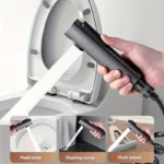 1pz pistola doccia bagno bidet tubo retrattile pulizia donna grigio