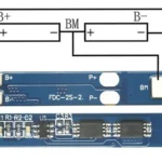 BMS 2S Circuito di controllo 2x 18650 Litio Batteria 3A 7,4V