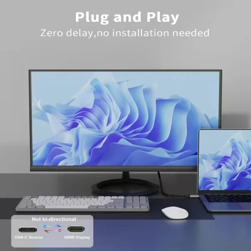 Cavo USB C a HDTV 2.1 Tipo-C per iPhone 15 Per MacBook Pro/Air Compatibile Thund