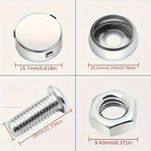 Set 16pz viti targa inox fissaggio sicuro cornici coperture
