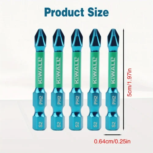 5pz punte cacciavite Phillips PH2 50mm acciaio legato magnetico