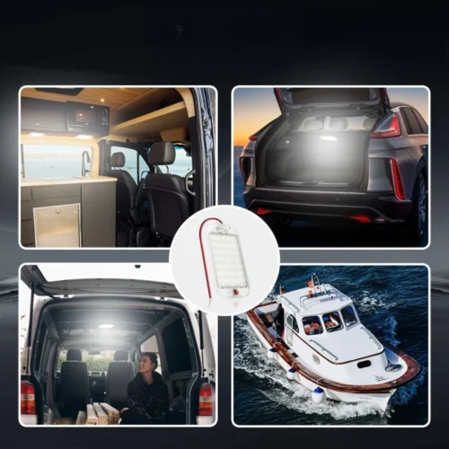 Luce interna camper 48 LED 800 lumen 12V bianca soffitto camion