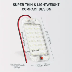 Luce interna camper 48 LED 800 lumen 12V bianca soffitto camion