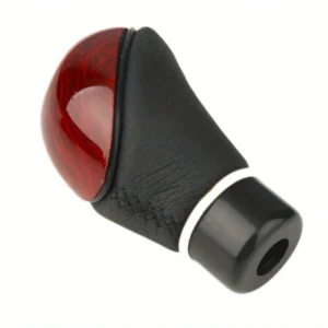 Manopola cambio legno PU nero universale auto camion 5 marce