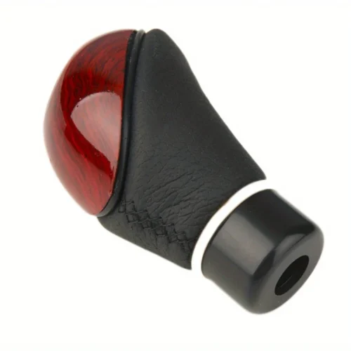 Manopola cambio legno PU nero universale auto camion 5 marce