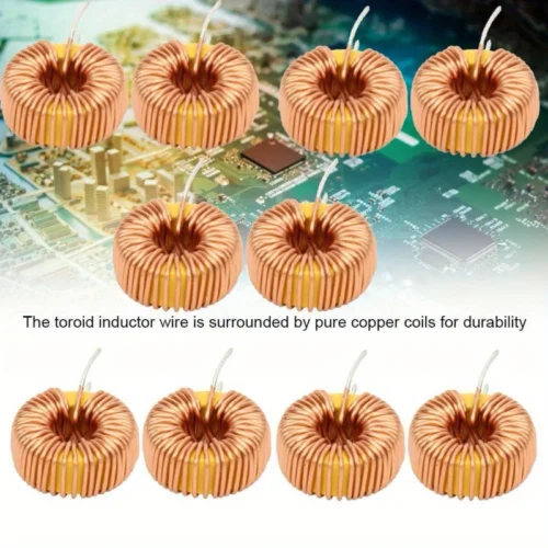 10pz bobina induttanza toroidale rame circuito stampato 100 UH