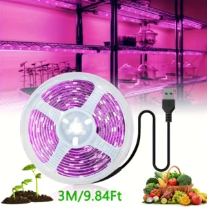 Striscia LED 3mt spettro completo coltivazione USB piante