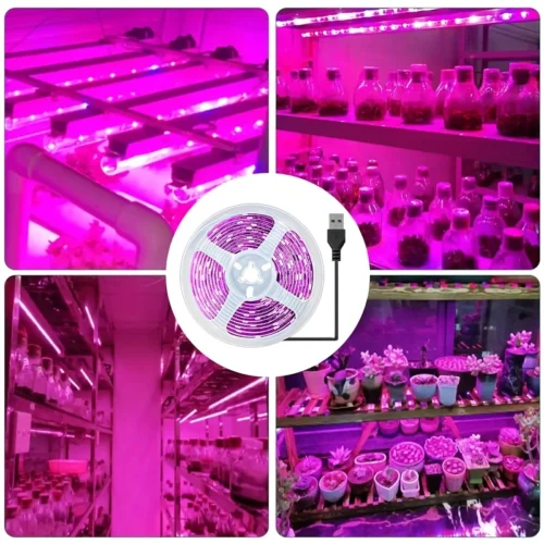 Striscia LED 3mt spettro completo coltivazione USB piante