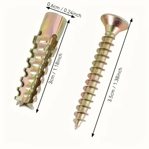 12pz Viti espansione gecko denti seghetto anticorrosione cemento mattoni
