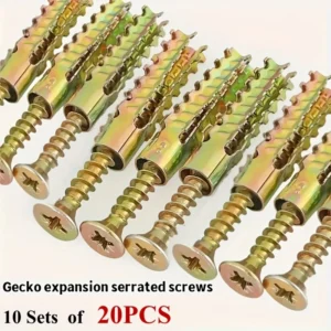 12pz Viti espansione gecko denti seghetto anticorrosione cemento mattoni