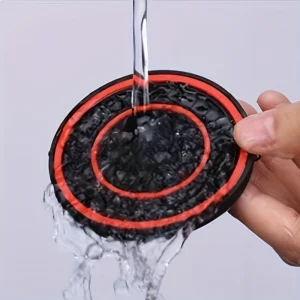 2pz tappetini rossi portapane auto anello doppio antiscivolo