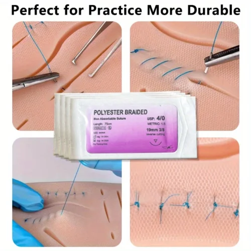 4pz filo intrecciato poliestere 75cm resistente cucito artigianato