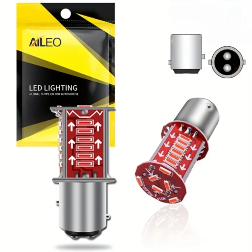2pz luci targa 1157 BAY15D 30SMD rosse silicone canbus moto