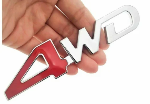 11349-1.webp Adesivo 3D Auto 4WD 4x4 Cromato Metallizzato Alta Qualita Decal Sticker Car
