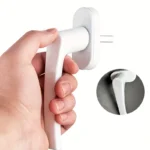 1pz adattatore maniglia finestra plastica bianca slittante sicurezza casa