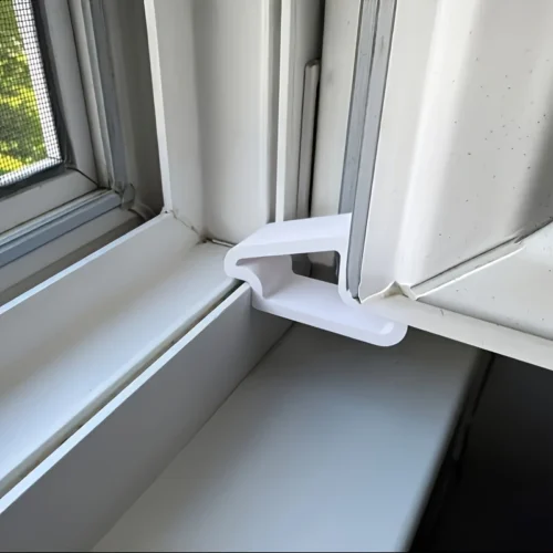 Bloccante finestre e porte bianco resistente facile da installare sicurezza