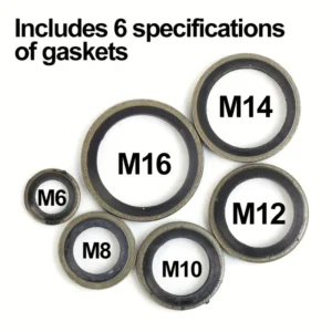 Kit 100pz guarnizioni tappo scarico olio M6-M14 antigoccia lunga durata