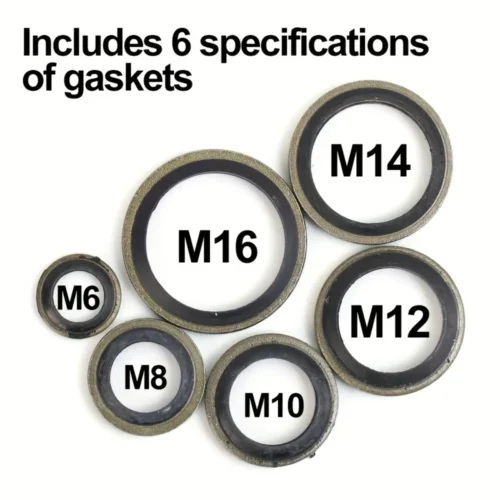 Kit 100pz guarnizioni tappo scarico olio M6-M14 antigoccia lunga durata