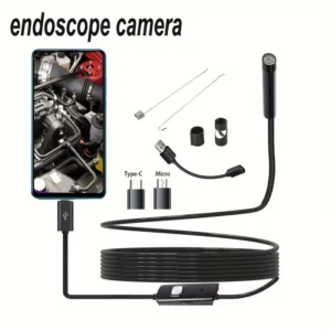 ENDOSCOPIO USB - USB/C - OTG TELECAMERA LED CAVO FLESSIBILE 100CM PER ANDROID
