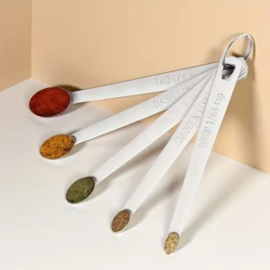 Set 5 cucchiai dosatori mini acciaio inox misurazione ingredienti spezie