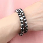 Bracciale uomo ossidiana ematite occhio tigre pietra naturale resistente
