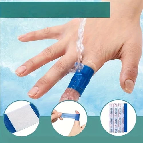 10pz dita protezione blu PE elastico sport cucina giardinaggio lungo durata