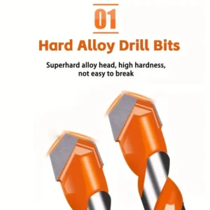 Punta Per Trapano da 10mm In Metallo Duro Al Tungsteno Con Filettatura