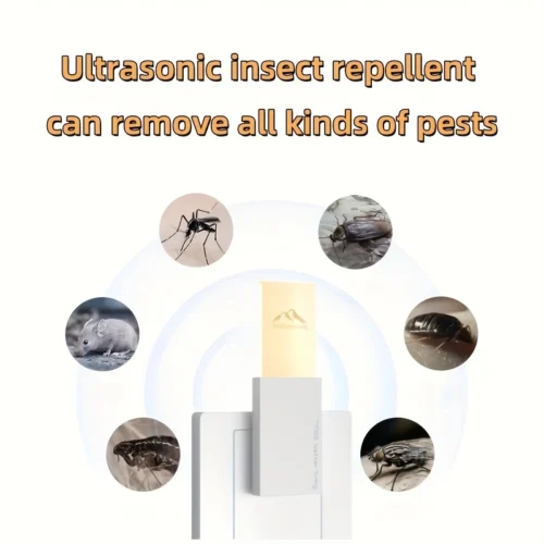 Repellente ultrasuoni zanzare luce notturna tecnologia onde sonore