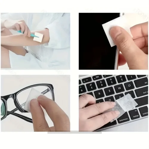 101pz salviette alcoliche delicate beige per occhiali schermi viaggi uso